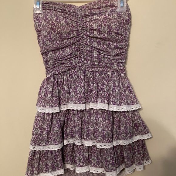 3/$10 Olsenboye Floral Strapless Dress - Picture 1 of 3